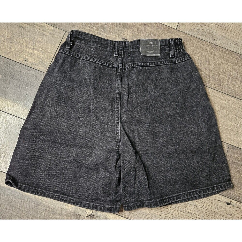 Lee Vintage 90s High Waisted Black Denim Shorts - Picture 5 of 10